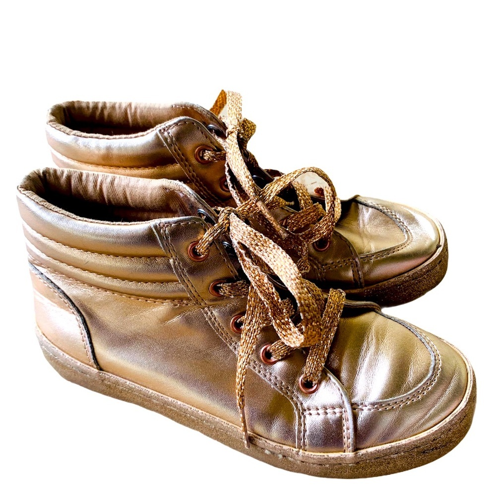 The Children’s Place Metallic Gold Hi Top Shoes